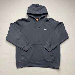 Vintage Nike Hoodie Mens XL Black The Athletic Dept Swoosh Pullover Sweatshirt